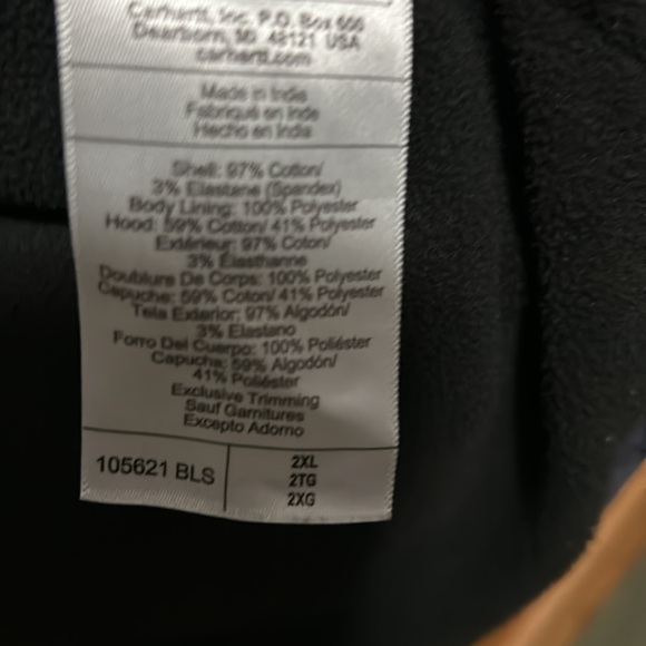 Carhartt Rugged Flex Relaxed Fit Flannel/Fleece lined Hooded Shirt/Jacket 2XL - Picture 5 of 8